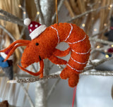 PRAWN WITH HAT AND LOBSTER WITH HAT