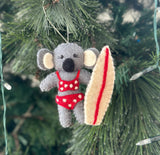 KOALA WITH SURFBOARD IN BIKINI