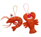 PRAWN WITH HAT AND LOBSTER WITH HAT